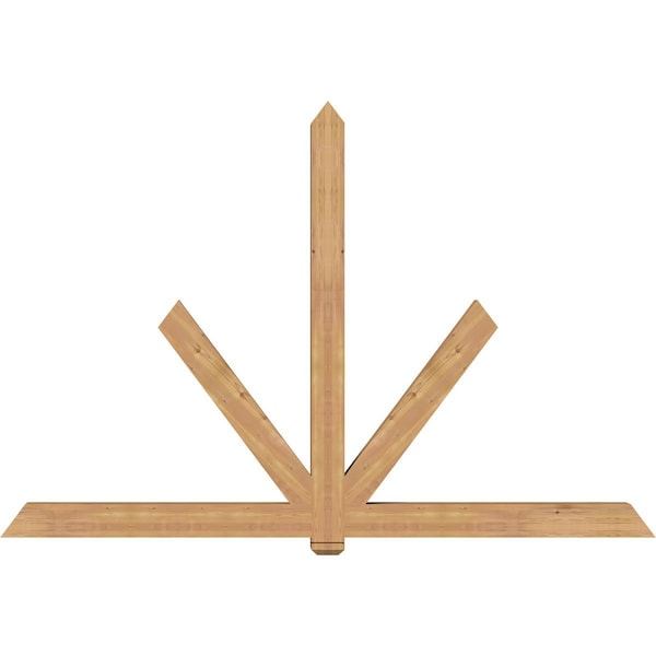 Ekena Millwork Kennewick Timber Gable Bracket, Western Red Cedar, 108"W x 72"H x 5 1/2"D x 5 1/2"F, 16/12 Pitch GBW108X72X0606KEN00SWR - main